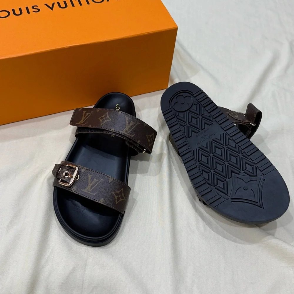 Louis Vuitton Women's Brown Sandals - Picture 3 of 5
